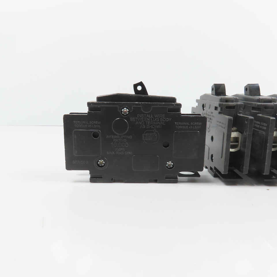 Square D Type QOU Single 1 Pole 10A Circuit Breaker 120/240VAC Lot Of 5