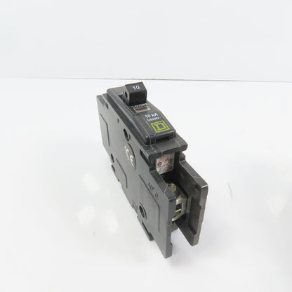 Square D Type QOU Single 1 Pole 10A Circuit Breaker 120/240VAC Lot Of 5