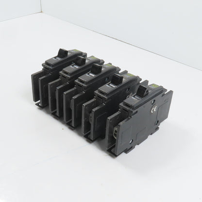 Square D Type QOU Single 1 Pole 10A Circuit Breaker 120/240VAC Lot Of 5