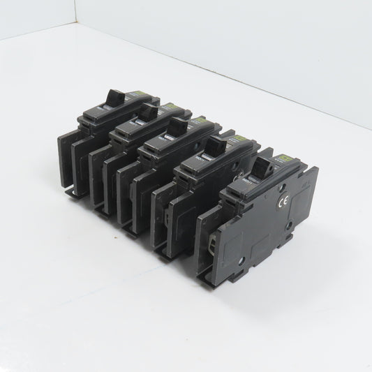 Square D Type QOU Single 1 Pole 10A Circuit Breaker 120/240VAC Lot Of 5