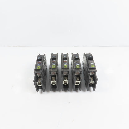 Square D Type QOU Single 1 Pole 20A Circuit Breaker 120/240VAC Lot Of 5