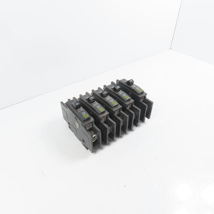 Square D Type QOU Single 1 Pole 20A Circuit Breaker 120/240VAC Lot Of 5