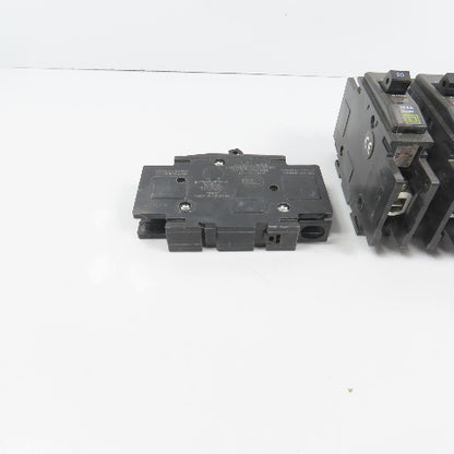 Square D Type QOU Single 1 Pole 20A Circuit Breaker 120/240VAC Lot Of 5