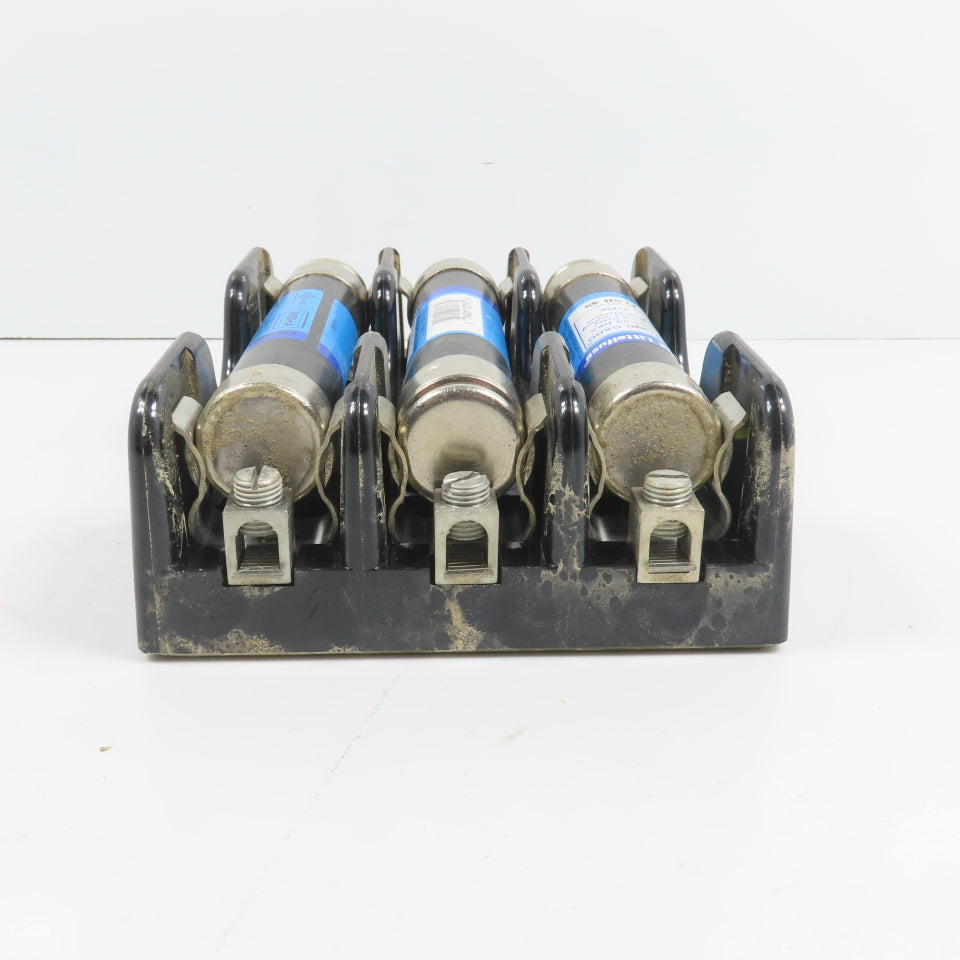 Marathon 6F60A3B 3 Pole 60A Fuse Holder 600V Class H W/ (45A Fuses)