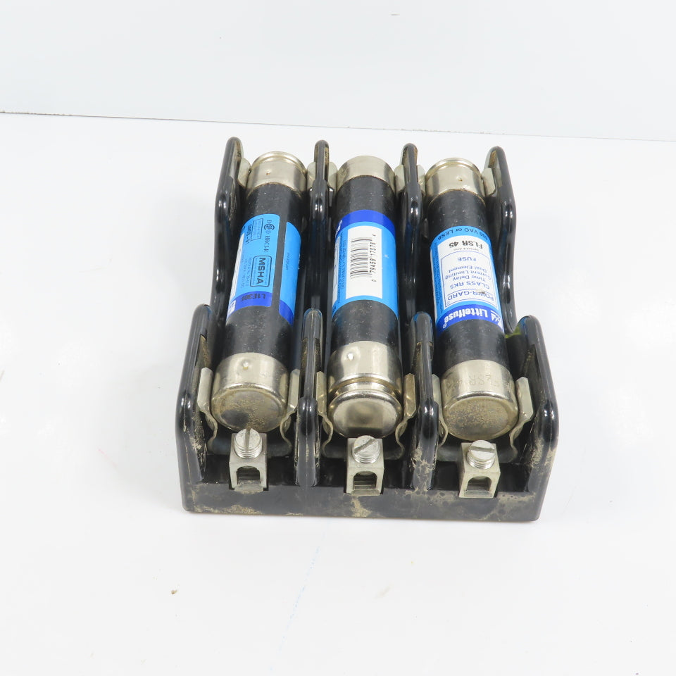 Marathon 6F60A3B 3 Pole 60A Fuse Holder 600V Class H W/ (45A Fuses)