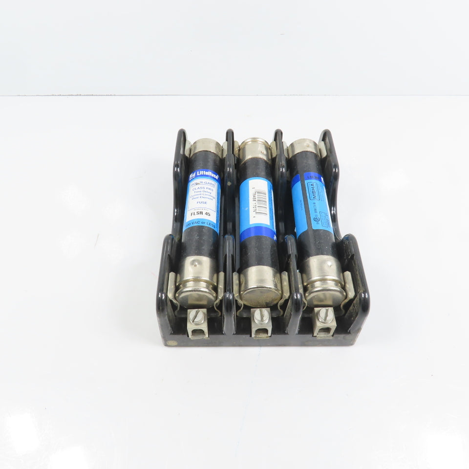 Marathon 6F60A3B 3 Pole 60A Fuse Holder 600V Class H W/ (45A Fuses)