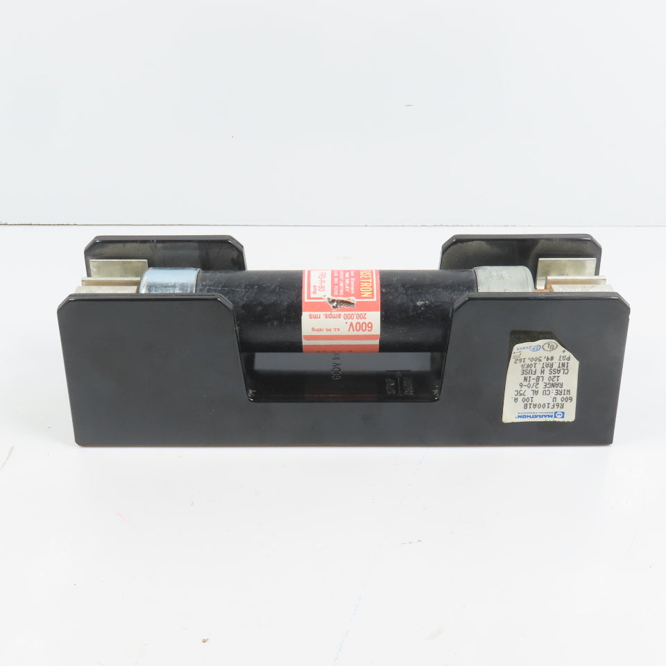 Marathon R6F100A1B 1 Pole 100A Fuse Holder 600V Class H W/ (80A Fuses)