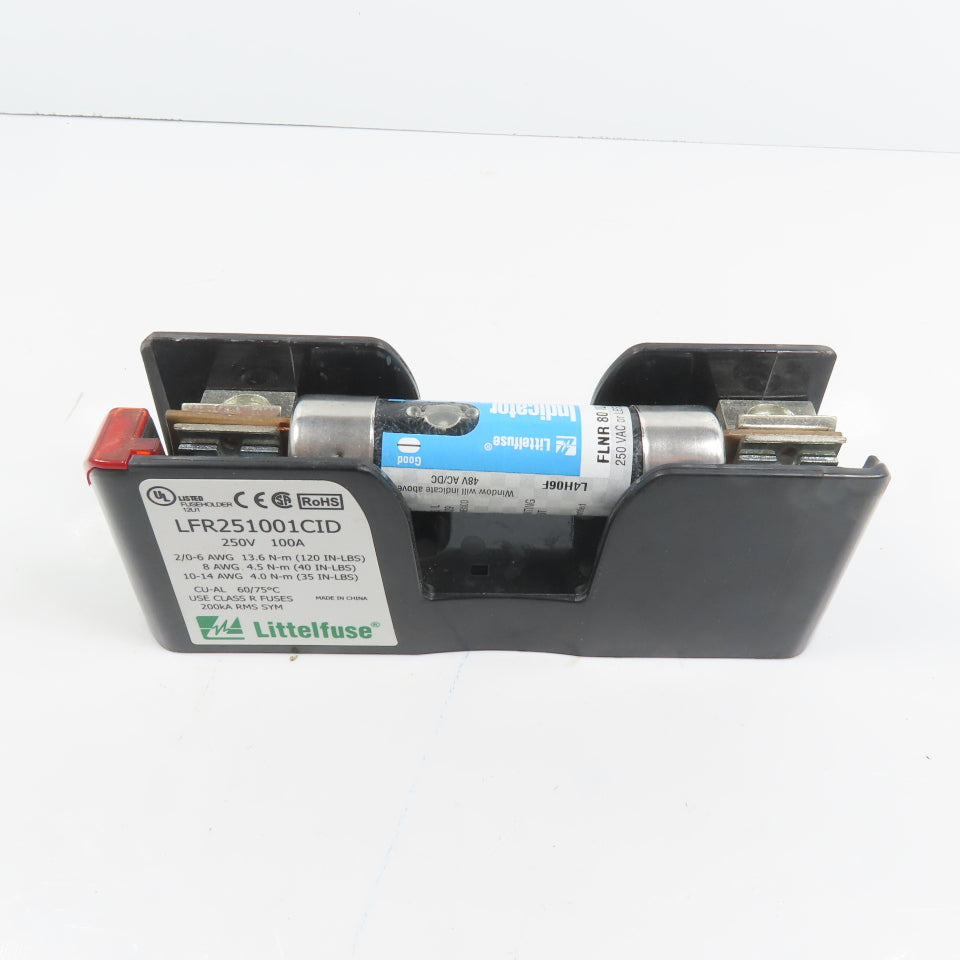 Littlefuse LFR251001CID 1 Pole 100A 250V Class R Fuse Holder (80A Fuse)