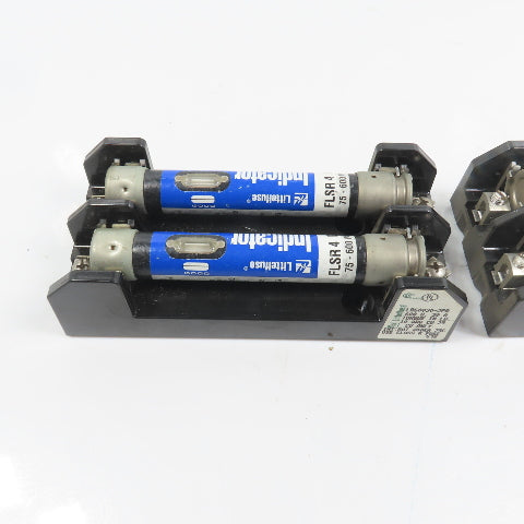 Littlefuse LR60030-2PR 2 Pole 30A 600V Class R Fuse Holder W/ Fuses Lot Of 2