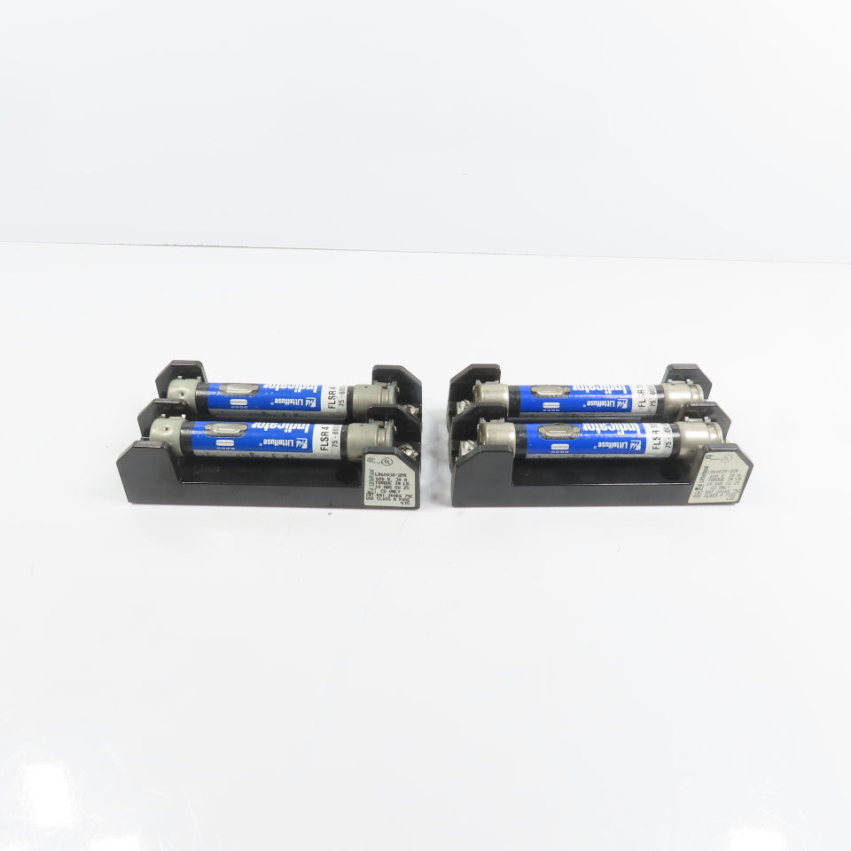 Littlefuse LR60030-2PR 2 Pole 30A 600V Class R Fuse Holder W/ Fuses Lot Of 2
