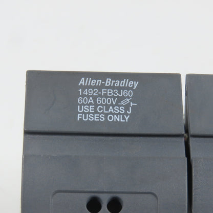 Allen Bradley 1492-FB3J60 Ser B 60A 600V 3-PoleClass J Fuse Holder W/ 35A Fuses