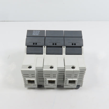 Allen Bradley 1492-FB3J60 Ser B 60A 600V 3-PoleClass J Fuse Holder W/ 35A Fuses