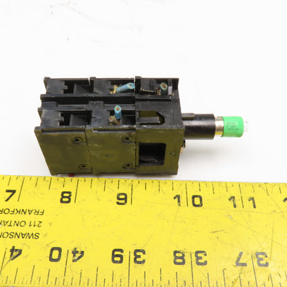 General Electric 080ADV 080B20V Green LED Light Contact Block Stack