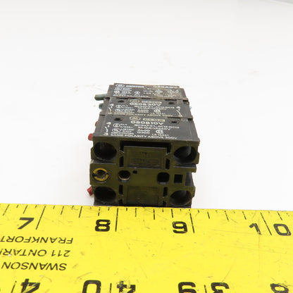 General Electric 080ADV 080B20V Green LED Light Contact Block Stack