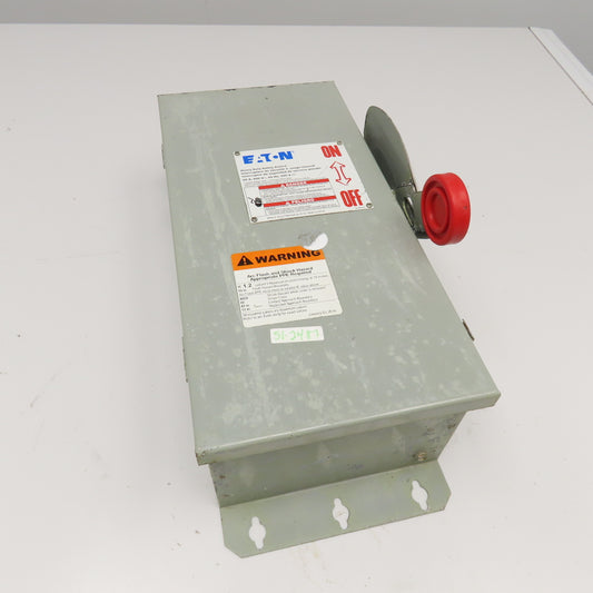 Eaton DH362FDK 60A 600VAC 250VDC 3 Pole Fused Safety Disconnect Switch