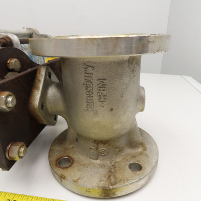 Jamesbury ST200 B 3" Stainless Steel Flange Mount Ball Valve Pneumatic Actuator