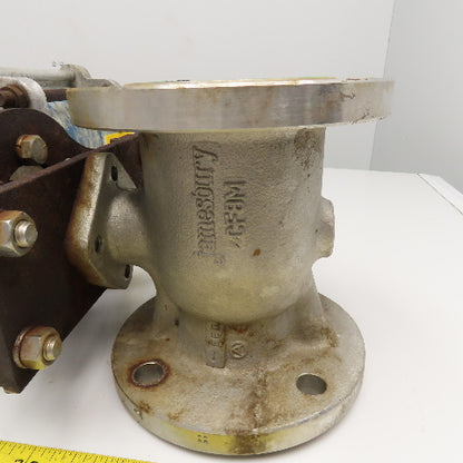 Jamesbury ST200 B 3" Stainless Steel Flange Mount Ball Valve Pneumatic Actuator