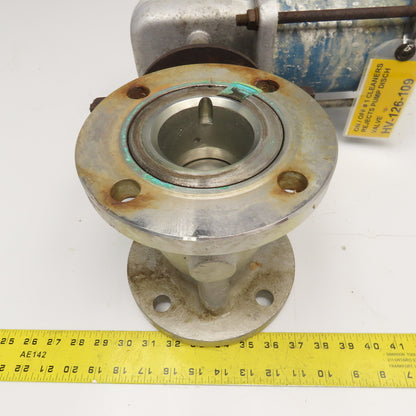 Jamesbury ST200 B 3" Stainless Steel Flange Mount Ball Valve Pneumatic Actuator