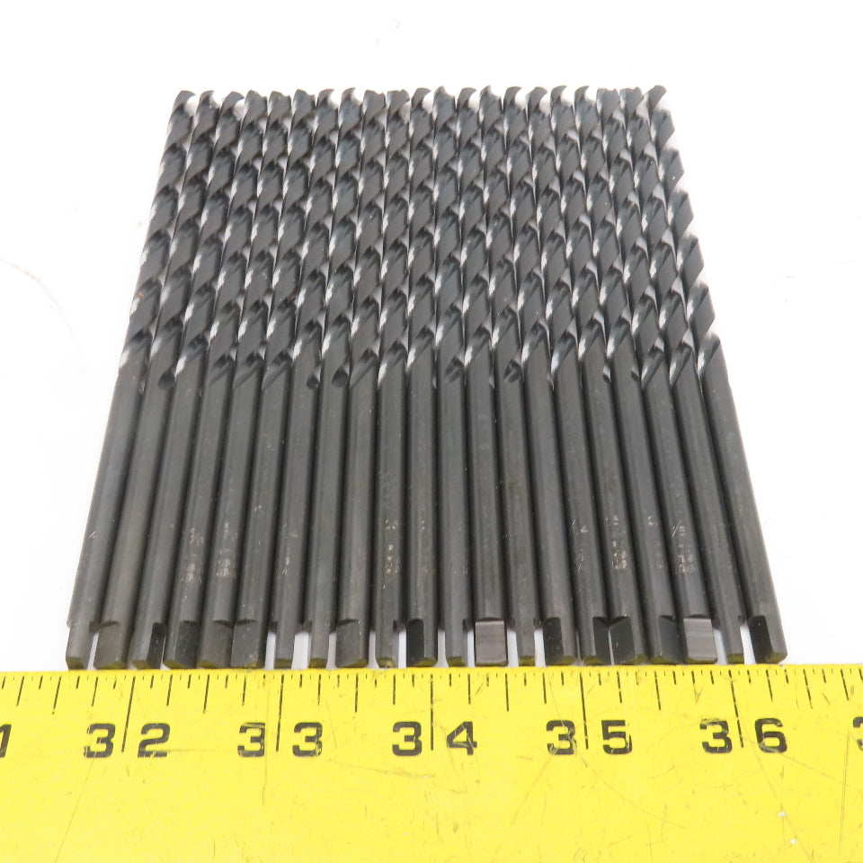 Precision 15/64" 118° Point Black Oxide Finish Twist Drill Bit Tang Lot of 21