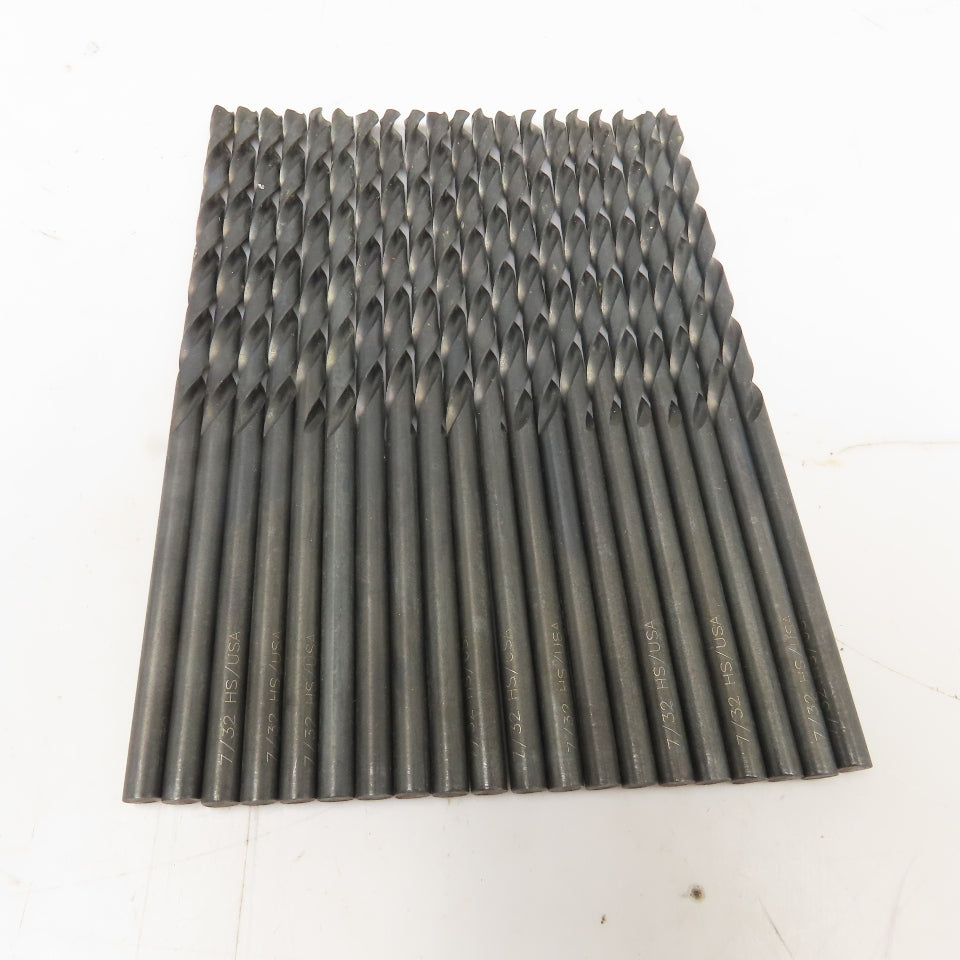 Titan 7/32" Diam. HSS 2 Flute Twist Drill 6" OAL Lot Of 20