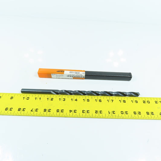 Hertel 89315832 27/64" x 10" Long 2 Flute Drill Bit HSS 118° Oxide Finish USA