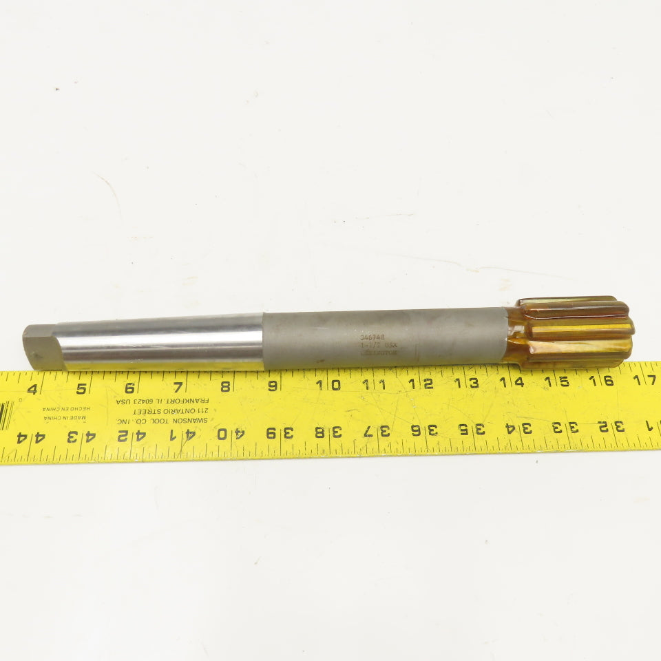 Lexington 346748 1-1/2" Expanding Reamer MT4 Shank 8 Flute 12-1/2" OAL