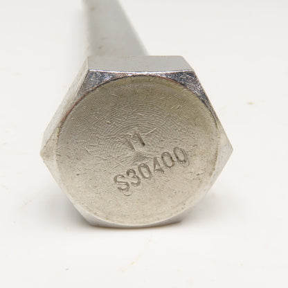 1"-8 x 11" S30400 Stainless Steel Hex Head Bolt