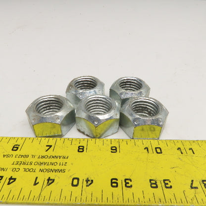 1"-8 Stover Grade C Hex Cone Lock Nut Zinc Lot Of 5