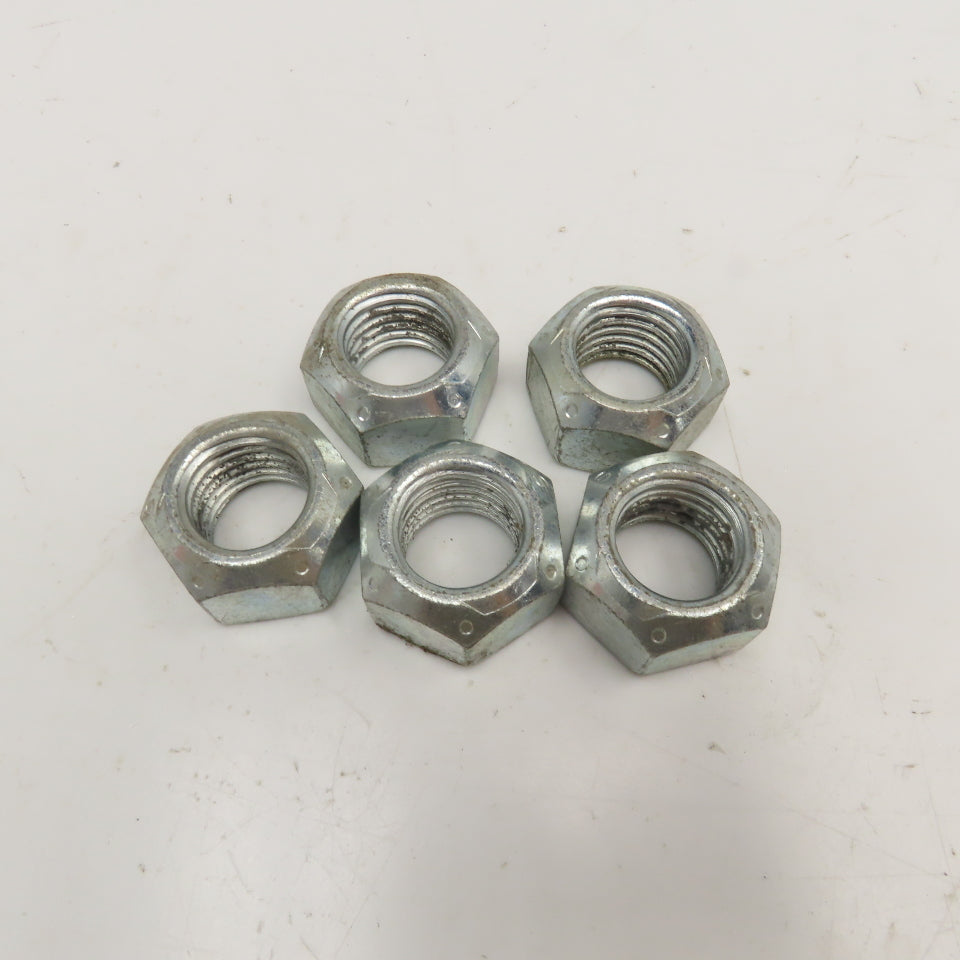 1"-8 Stover Grade C Hex Cone Lock Nut Zinc Lot Of 5