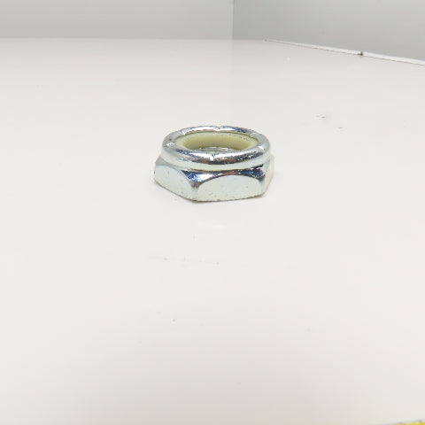 1"-8 Hex Nylon Insert Lock Jam Nut Zinc Coated Lot Of 5