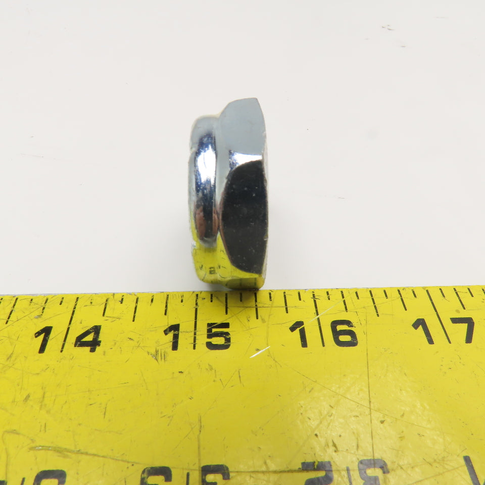 1"-8 Hex Nylon Insert Lock Jam Nut Zinc Coated Lot Of 5