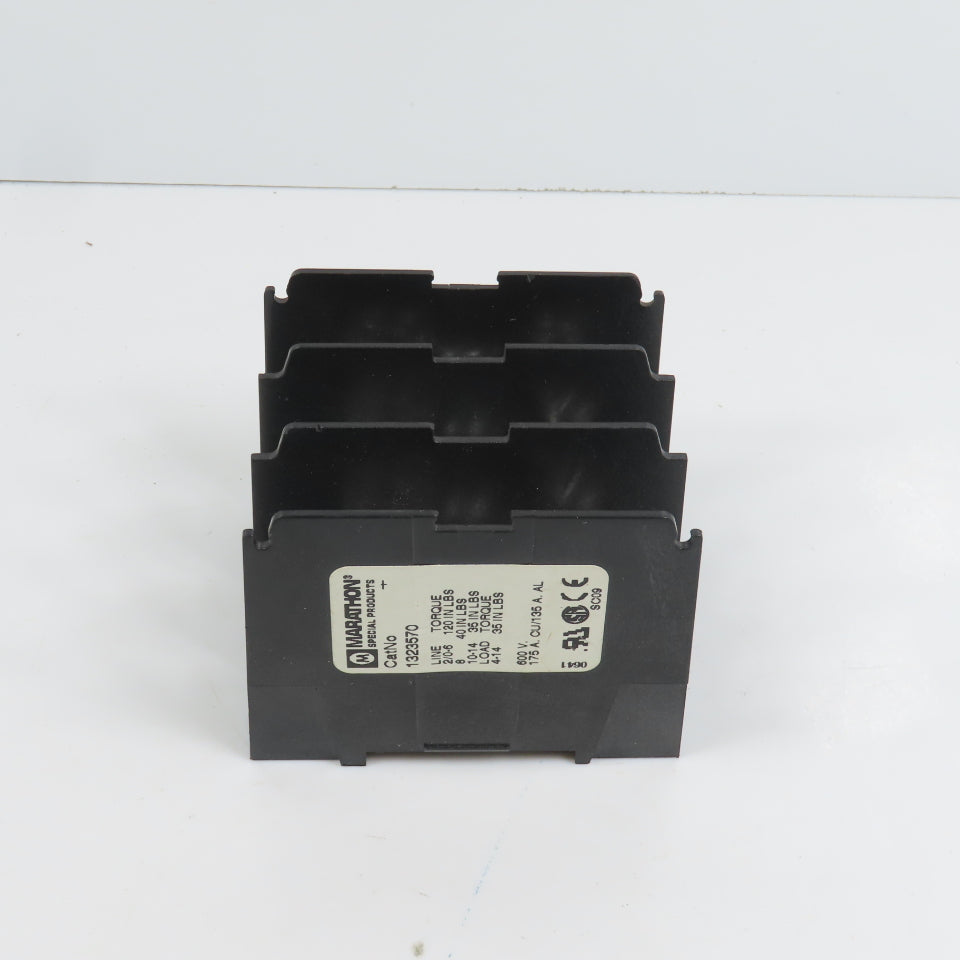 Marathon 1323570 175A 600VAC Power Distribution Block 3 Main 12 Secondary
