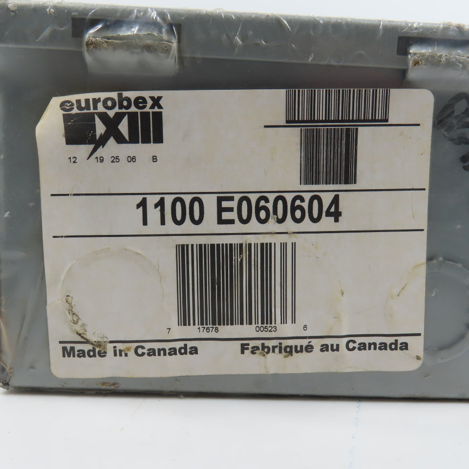 Eurobex 1100 E060604 6" x 6" x 4" Electrical Enclosure Junction Box NEW