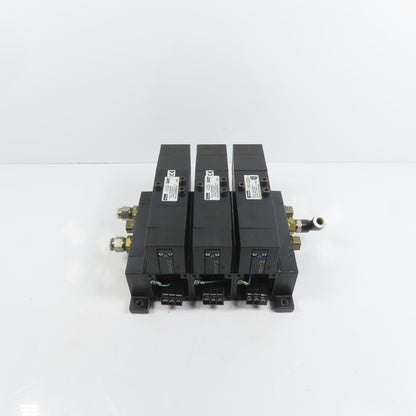 Parker F52VXBG023A 3 Pneumatic Directional Valve Bank & Manifold 120V Coil