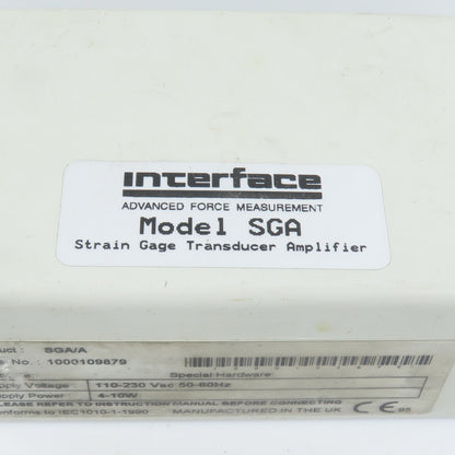 Interface Force Measurement SGA/A Strain Gage Transducer Amplifier 110-230VAC