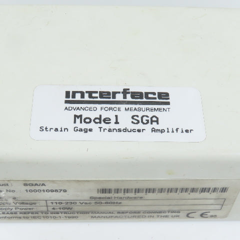Interface Force Measurement SGA/A Strain Gage Transducer Amplifier 110-230VAC