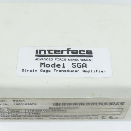 Interface Force Measurement SGA/A Strain Gage Transducer Amplifier 110-230VAC