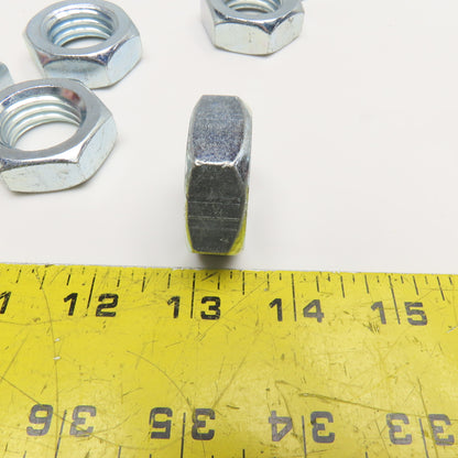 1"-8 Zinc Coated Hex Jam Nut Lot Of 10