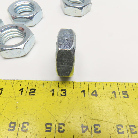 1"-8 Zinc Coated Hex Jam Nut Lot Of 10