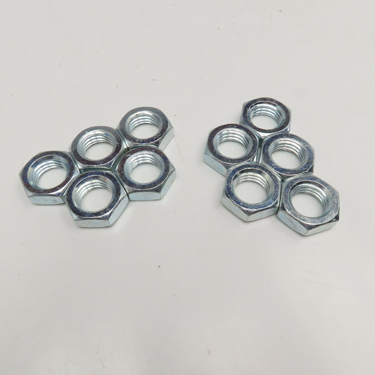 1"-8 Zinc Coated Hex Jam Nut Lot Of 10