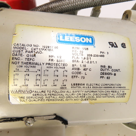 Tec-Hackett F-2666-B 10 Gallon 1/2HP Hydraulic Power Unit 230/460V 5GPM 750PSI