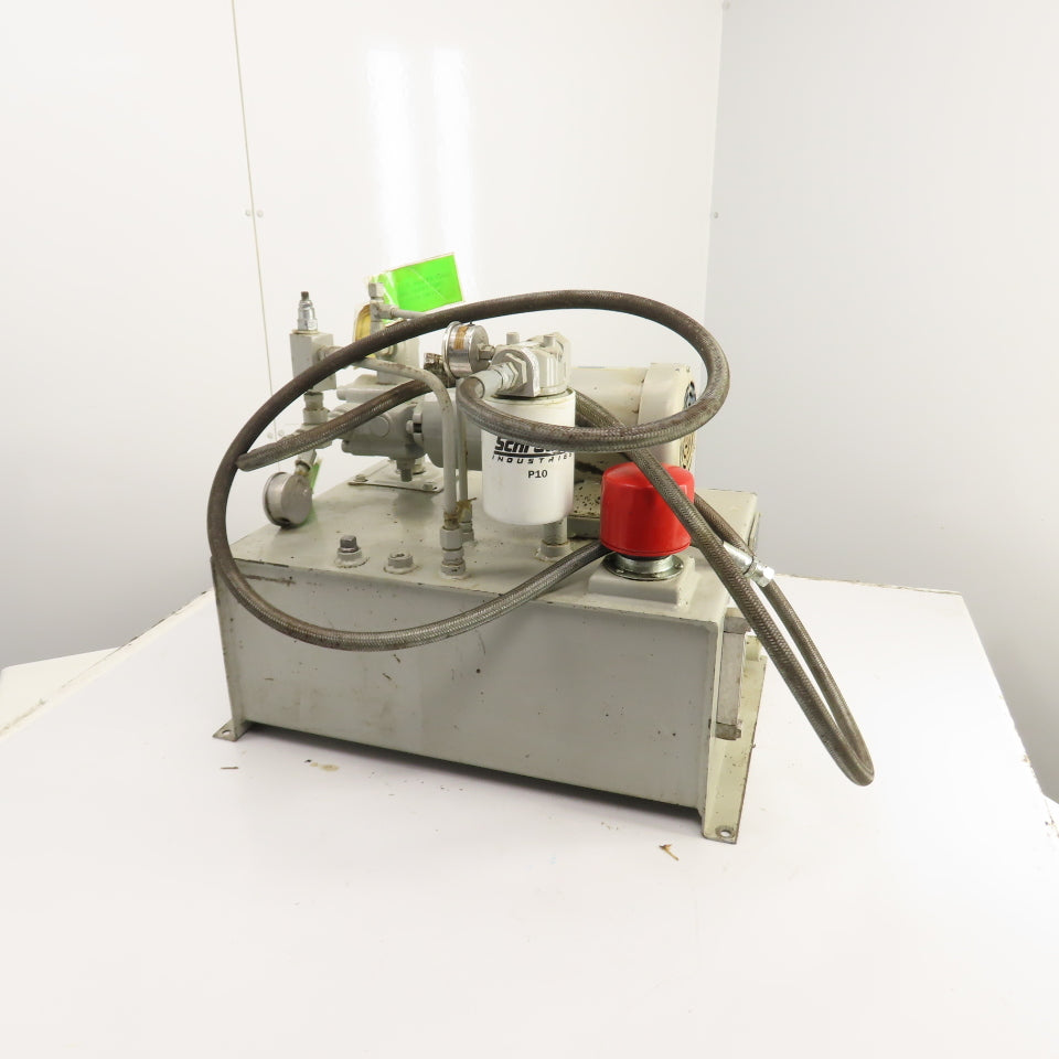 Tec-Hackett F-2666-B 10 Gallon 1/2HP Hydraulic Power Unit 230/460V 5GPM 750PSI