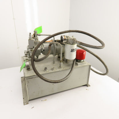 Tec-Hackett F-2666-B 10 Gallon 1/2HP Hydraulic Power Unit 230/460V 5GPM 750PSI