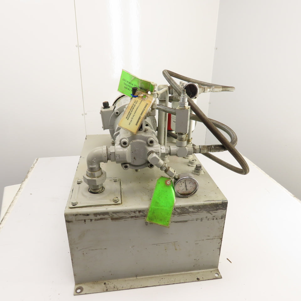 Tec-Hackett F-2666-B 10 Gallon 1/2HP Hydraulic Power Unit 230/460V 5GPM 750PSI