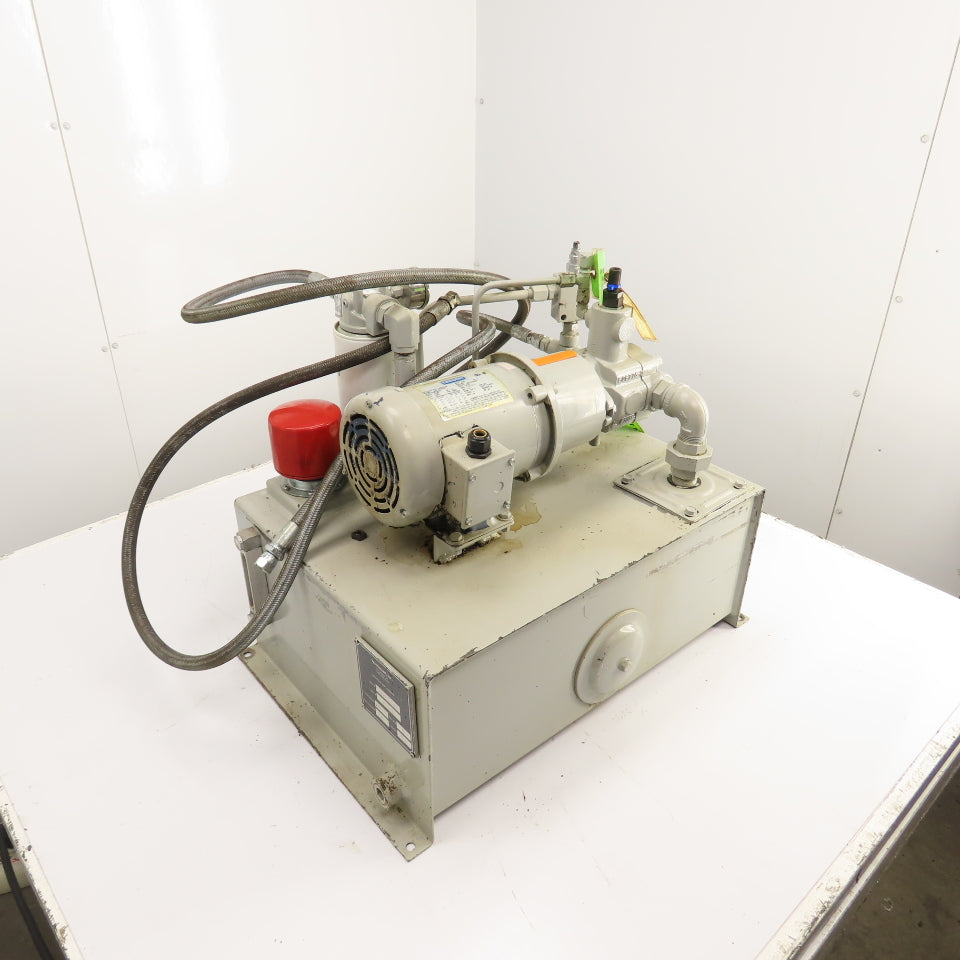 Tec-Hackett F-2666-B 10 Gallon 1/2HP Hydraulic Power Unit 230/460V 5GPM 750PSI