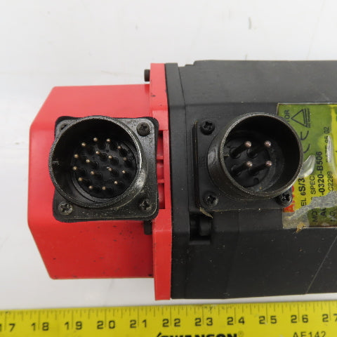 Fanuc A06B-0320-B506 AC Servo Motor 3000RPM 155V 200HZ 24mm Shaft W/ Pulsecoder