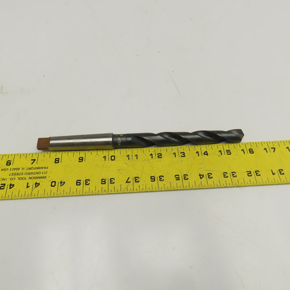 Precision Twist Drill 39/64" HSS 2 Flute Twist Drill MT2 Taper NOS