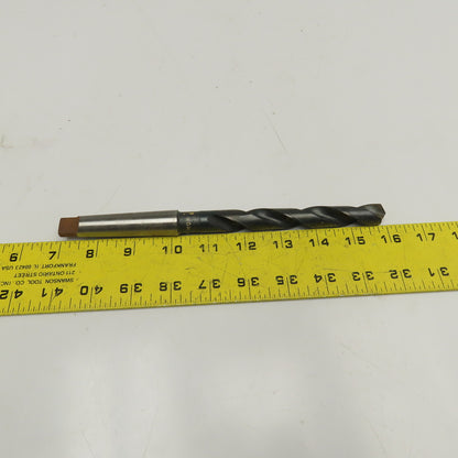 Precision Twist Drill 39/64" HSS 2 Flute Twist Drill MT2 Taper NOS