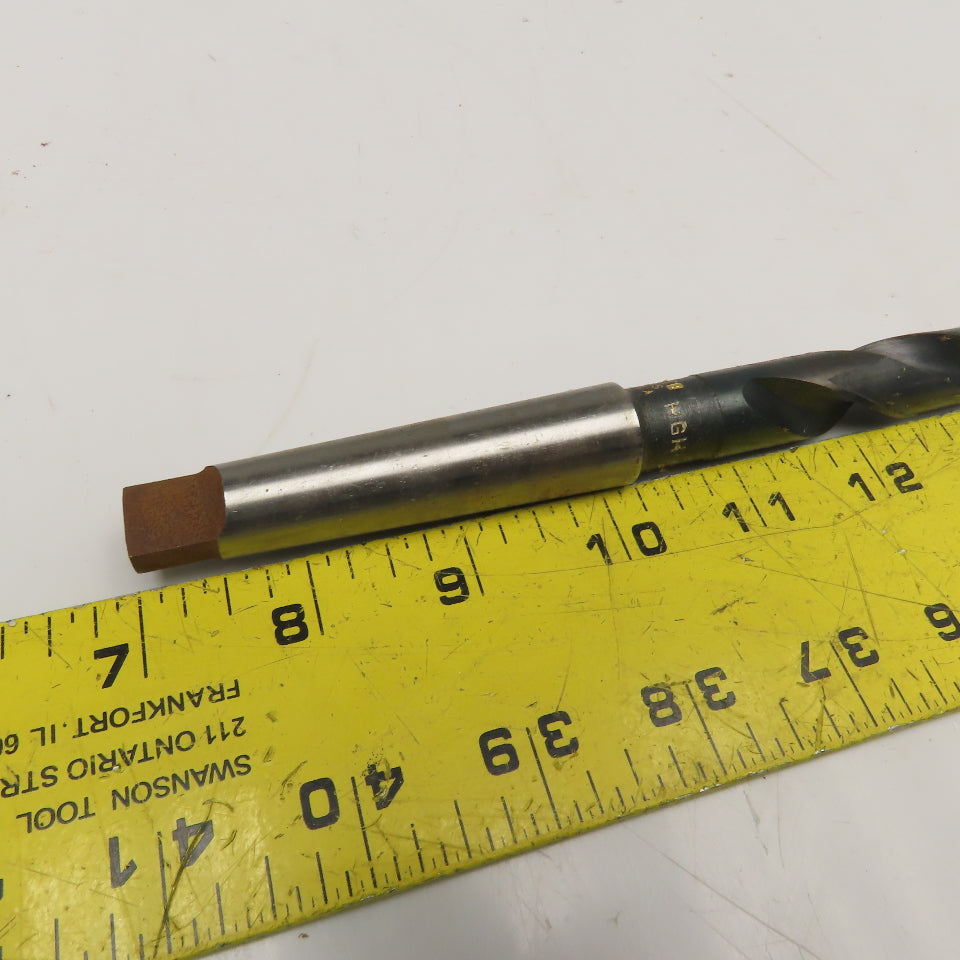 Precision Twist Drill 39/64" HSS 2 Flute Twist Drill MT2 Taper NOS
