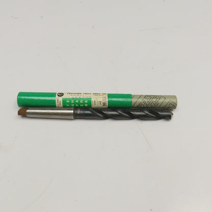 Precision Twist Drill 39/64" HSS 2 Flute Twist Drill MT2 Taper NOS